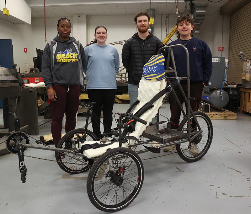 Students with their bike
